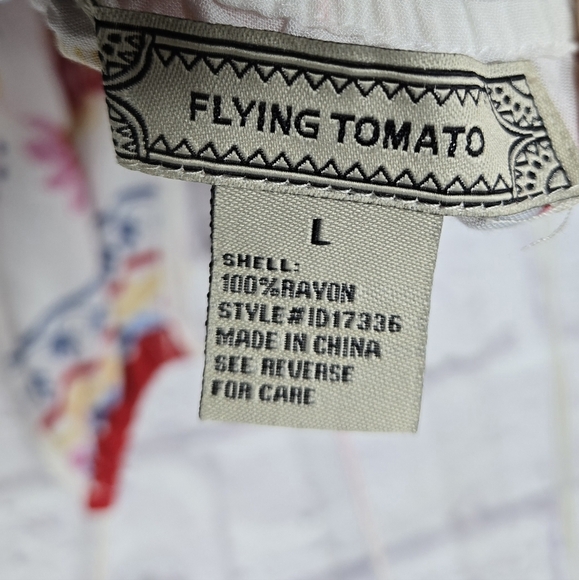 Flying Tomato floral boho halter hi-low open back dress Large women's - Picture 9 of 10